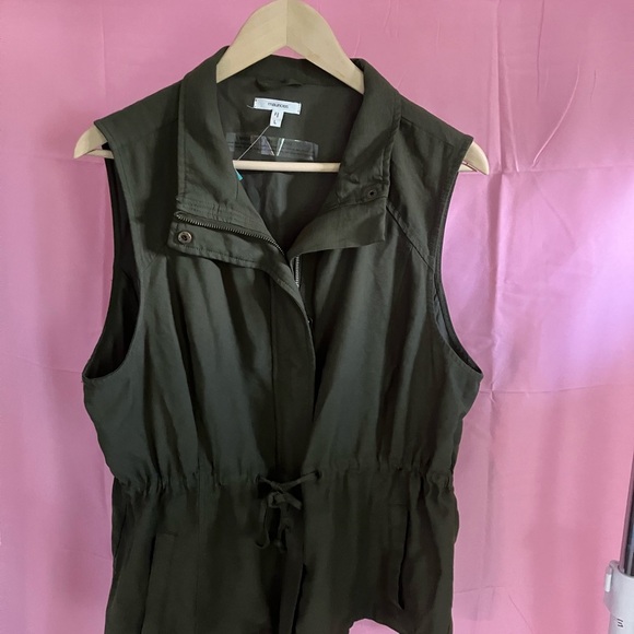 Maurices Olive Green Sleeveless Jacket - Picture 2 of 6